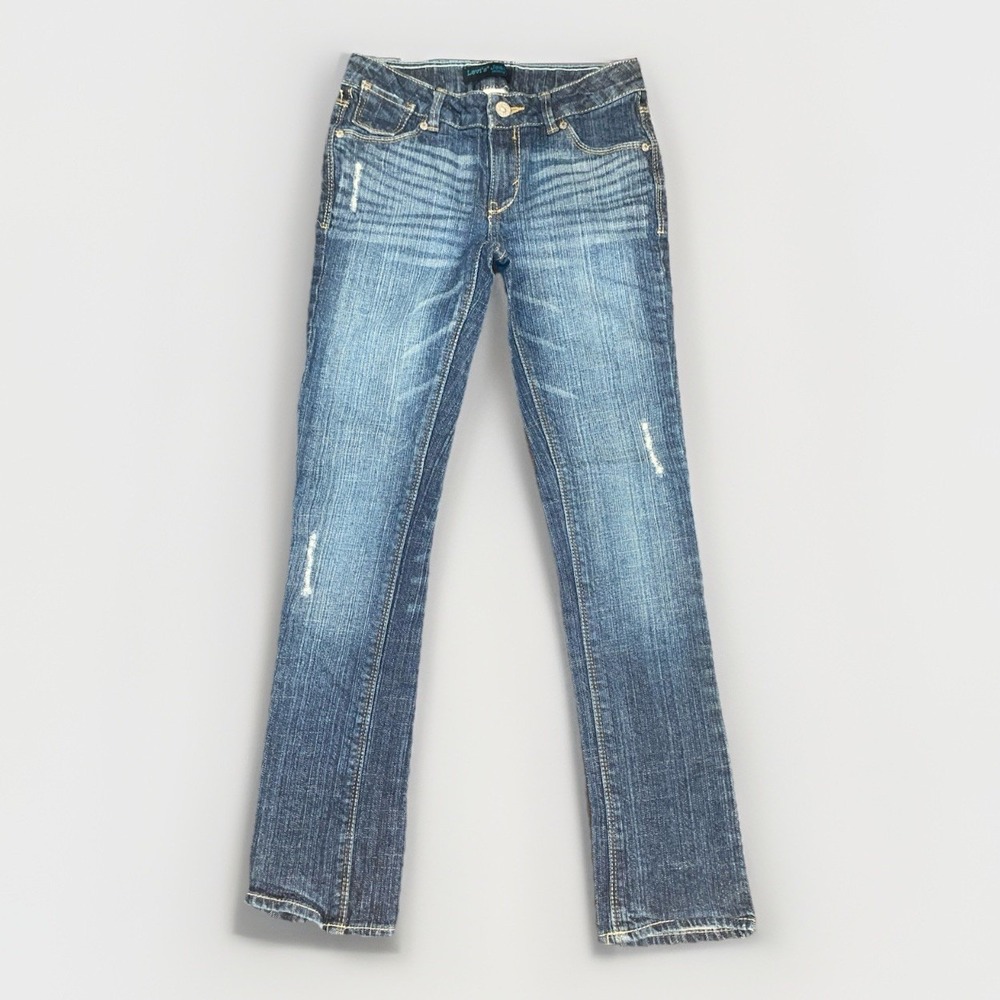 Girls Levi's Skinny Jeans Size 10 Blue Denim Stretch Distressed NWOT